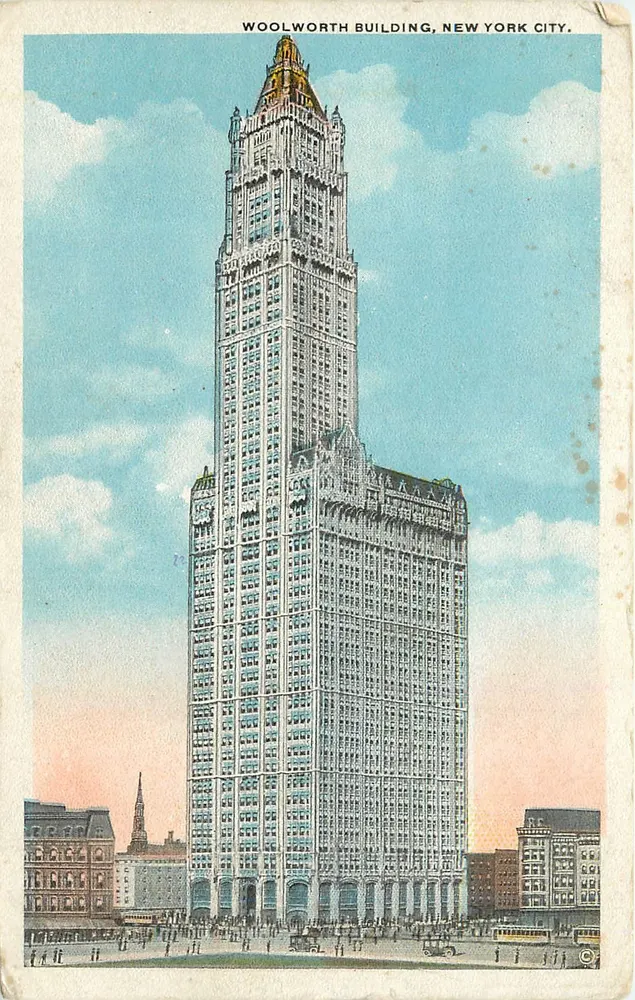 Woolworth Building, Nova Iorque — editor American Art Publishing Co., número de série R-43753 - Frente
