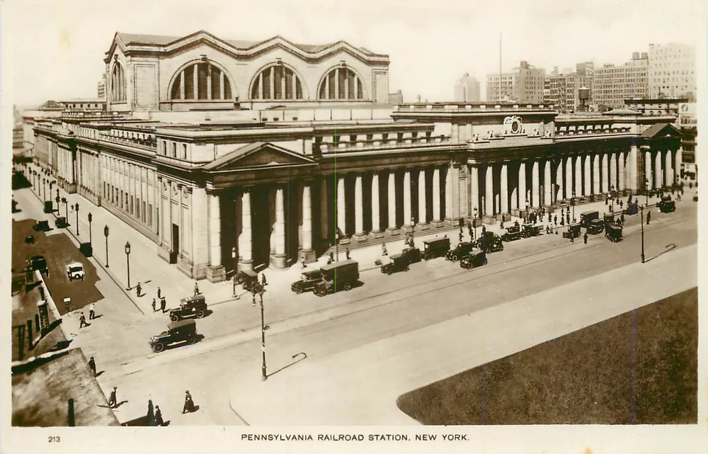Pennsylvania Railroad Station, New York — Luftaufnahme — L. Jonas & Co., Inc., n° 213 - Vorderseite