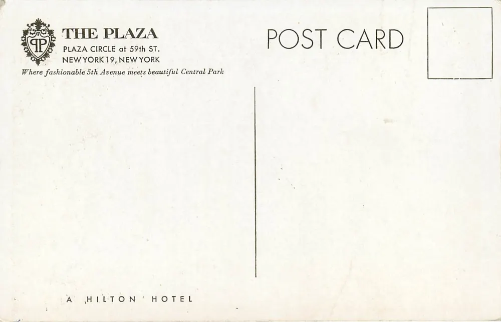 The Plaza — Nova York — editor The Plaza - Verso