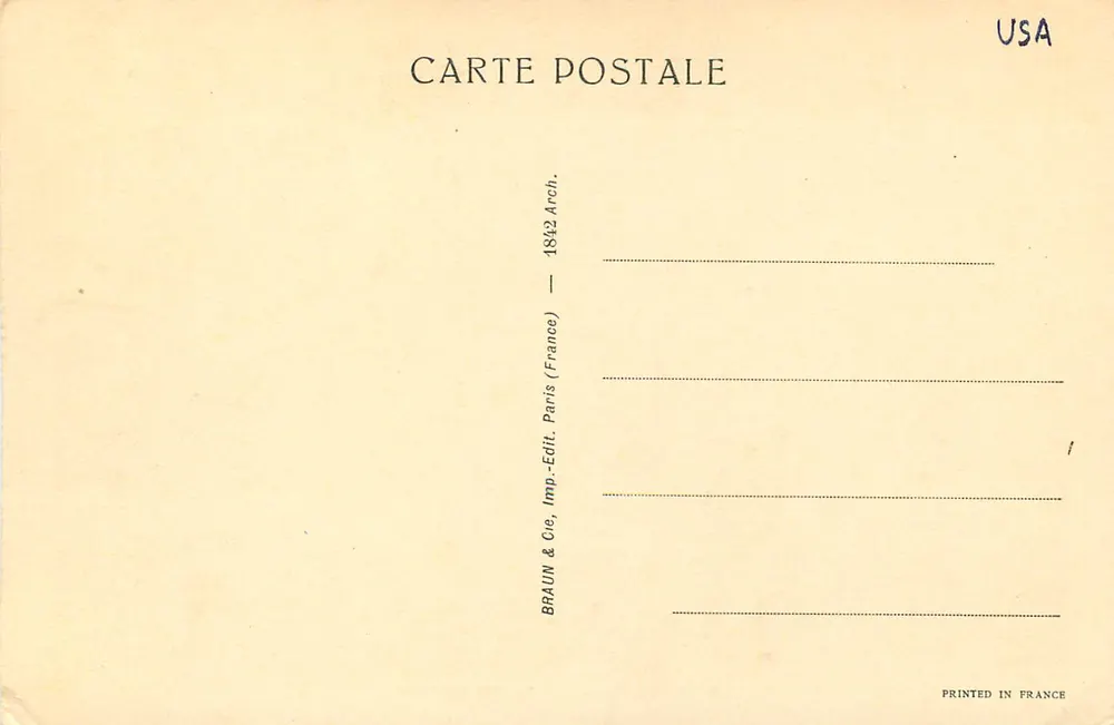 Washington — A Casa Branca — Braun & Cie, Paris - Verso