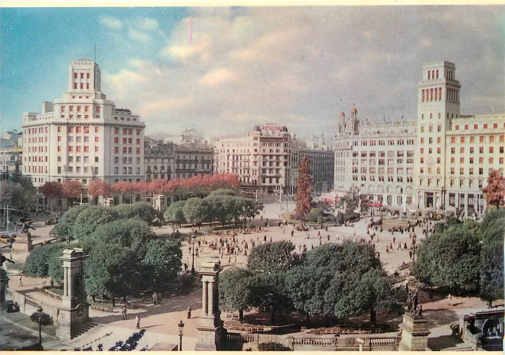 Plaza de Cataluña — Barcelona — editor A. Fabregat, série II n°1 - Frente