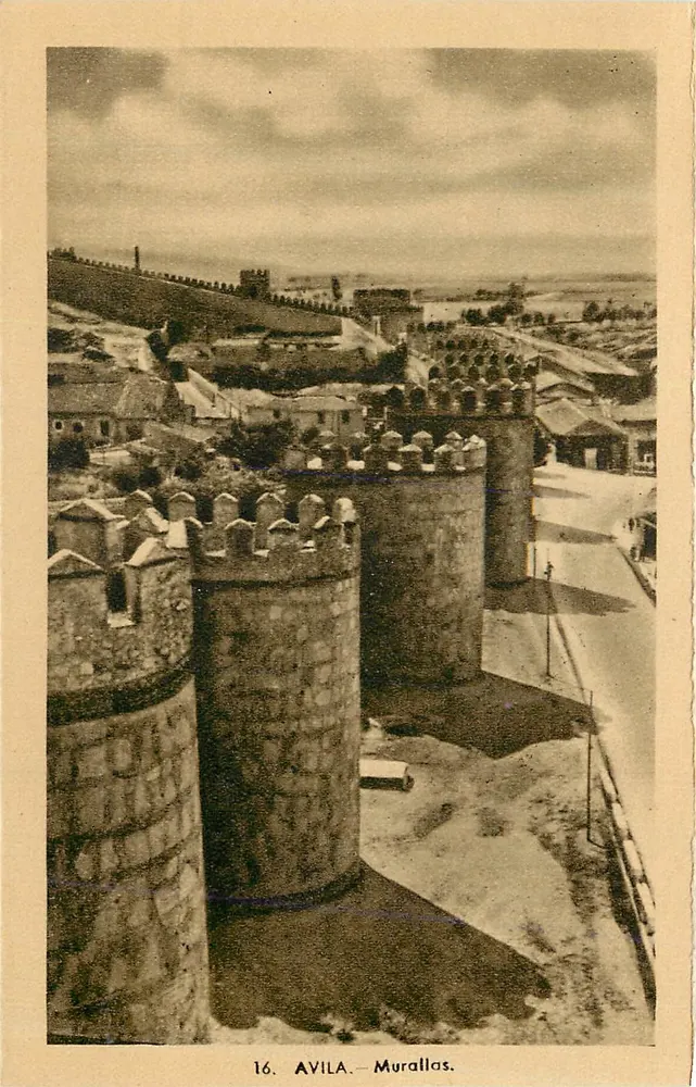 Avila — Murallas — Heliotipia Artística Española, Madrid - Awers