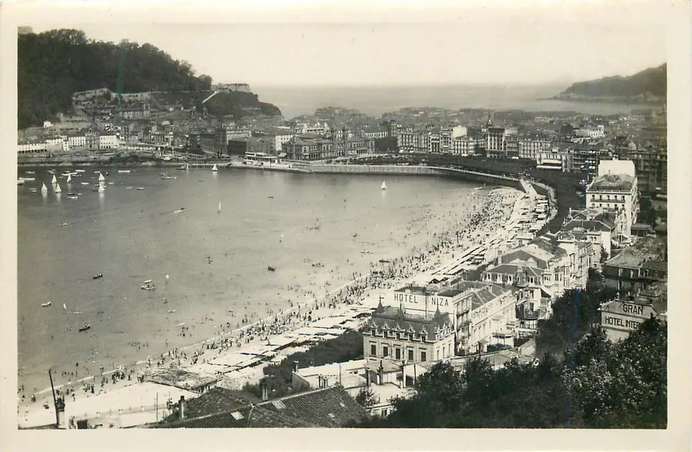 San Sebastián — Aussicht von der Villa Eva — Verlag Catarza - Vorderseite