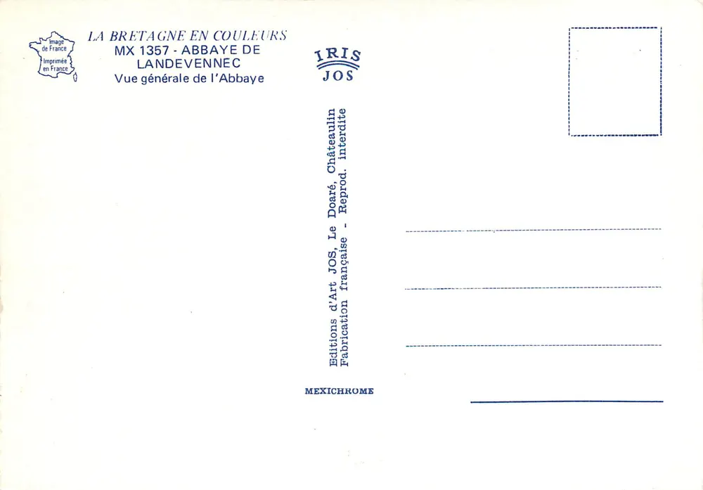 Abtei Landevennec — Allgemeiner Blick — Editions d'Art JOS - Rückseite