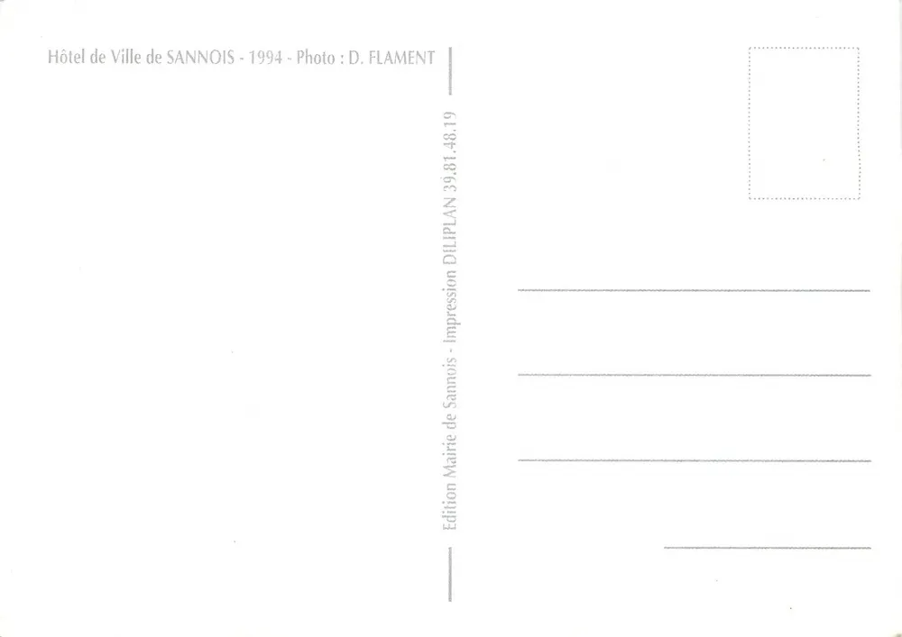 Hôtel de Ville de Sannois — 1994 — Édition Mairie de Sannois - Verso