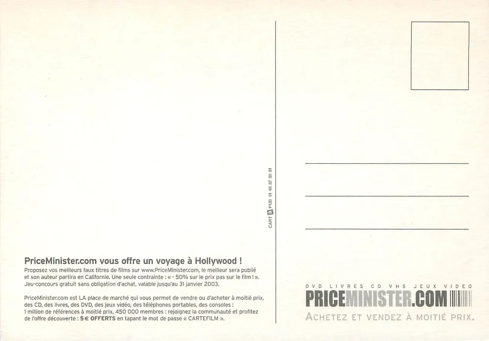 Inspector Henry — Werbung für PriceMinister.com — Verlag PriceMinister.com - Rückseite