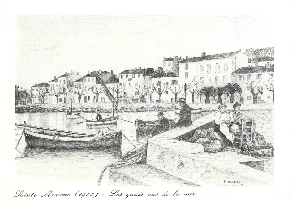 Sainte Maxime (1900) - Les quais vus de la mer — H. Janciel - Recto