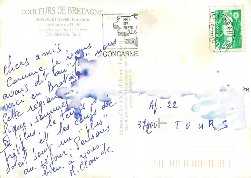 O ESTUÁRIO DO ODÉT — Sainte-Marine, Benodet — Éditions d'Art JACK - Verso