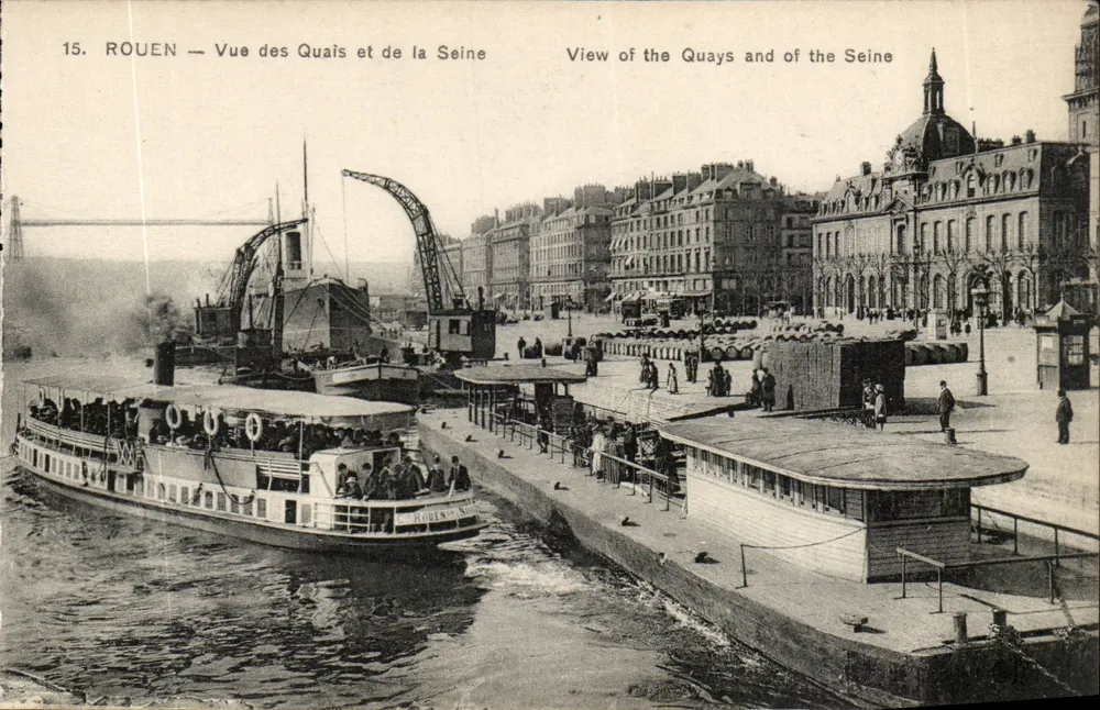 Rouen — Ansicht der Ufer und der Seine — C. Ruben - Vorderseite