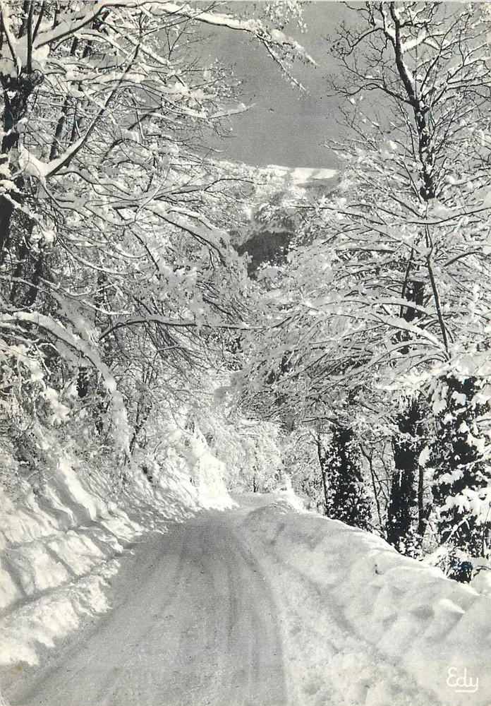 La route de la neige — Images de chez nous en hiver — Éditions EDY - Recto