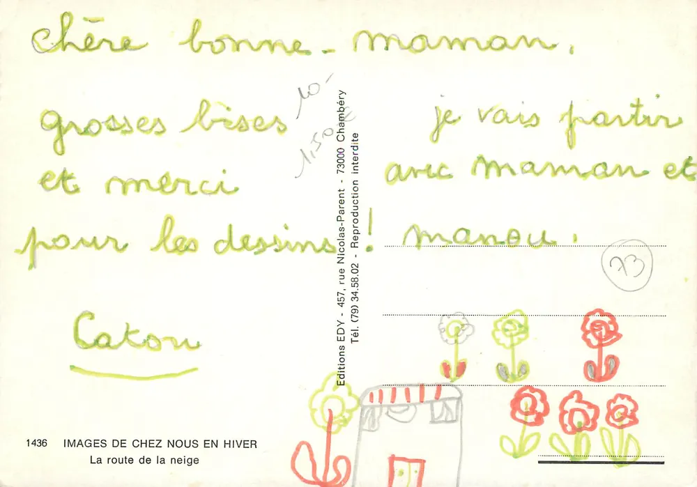 La route de la neige — Images de chez nous en hiver — Éditions EDY - Verso