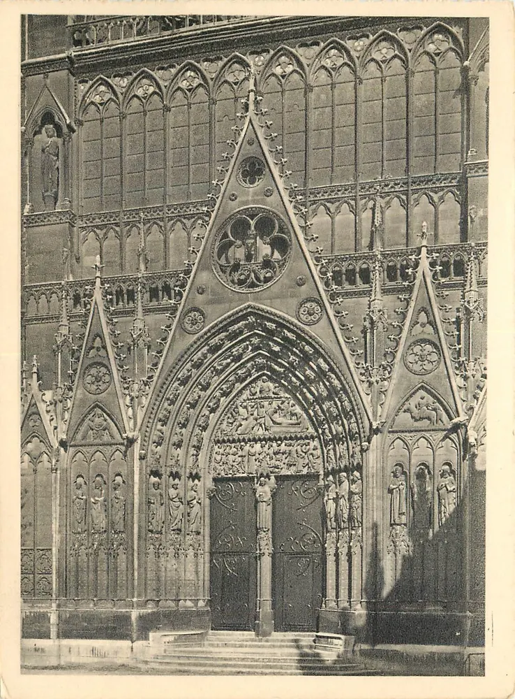 Portail Saint Étienne (façade sud du transept) — Notre-Dame de Paris — Éditions 'TEL' PARIS - Recto