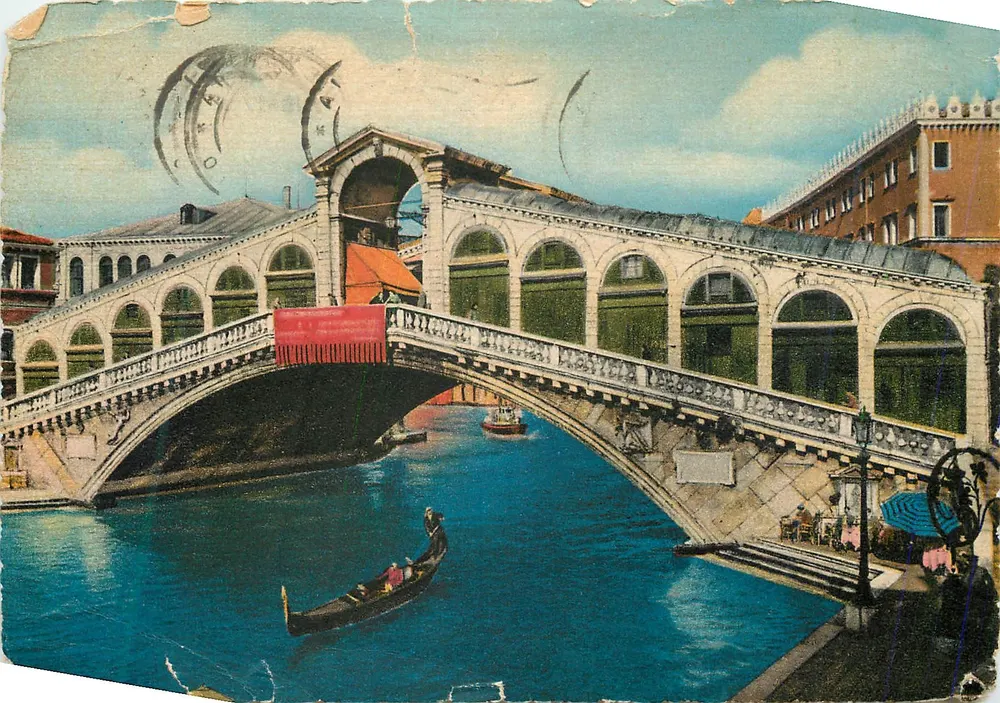 Veneza — Ponte do Rialto — editor Ródak, n° 3 - Frente