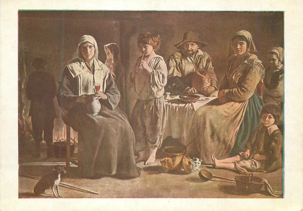 Bäuerliche Familie in einem Innenraum — Louis Lenain (1648) — Éditions Nomis, Paris - Vorderseite