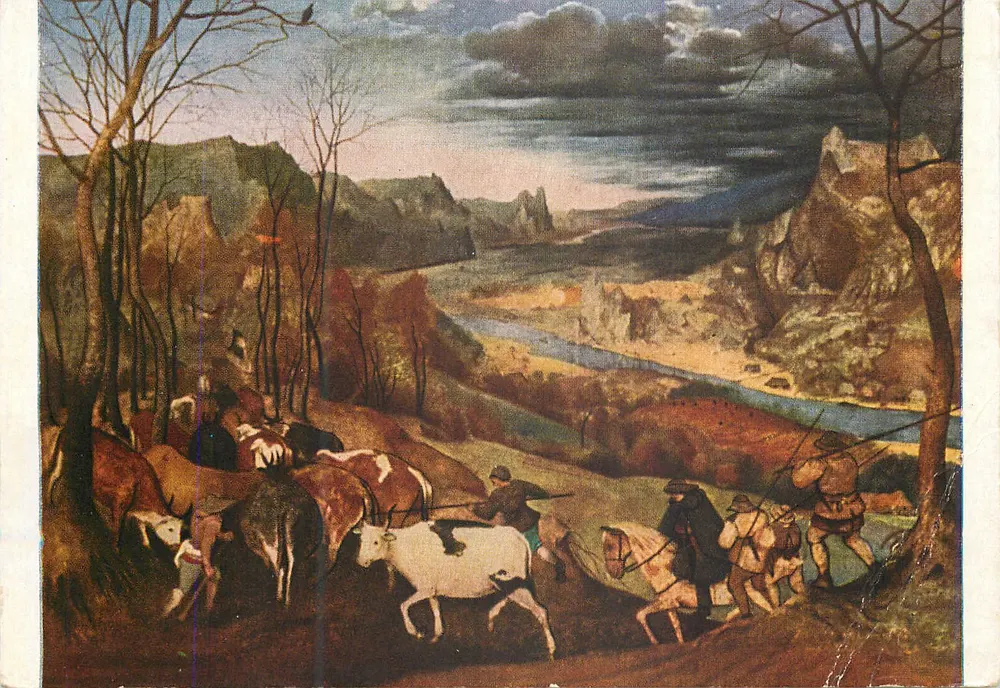 Herbstlandschaft — Peeter Brueghel (um 1528–1569) — Flämische Schule, Museum Wien - Vorderseite