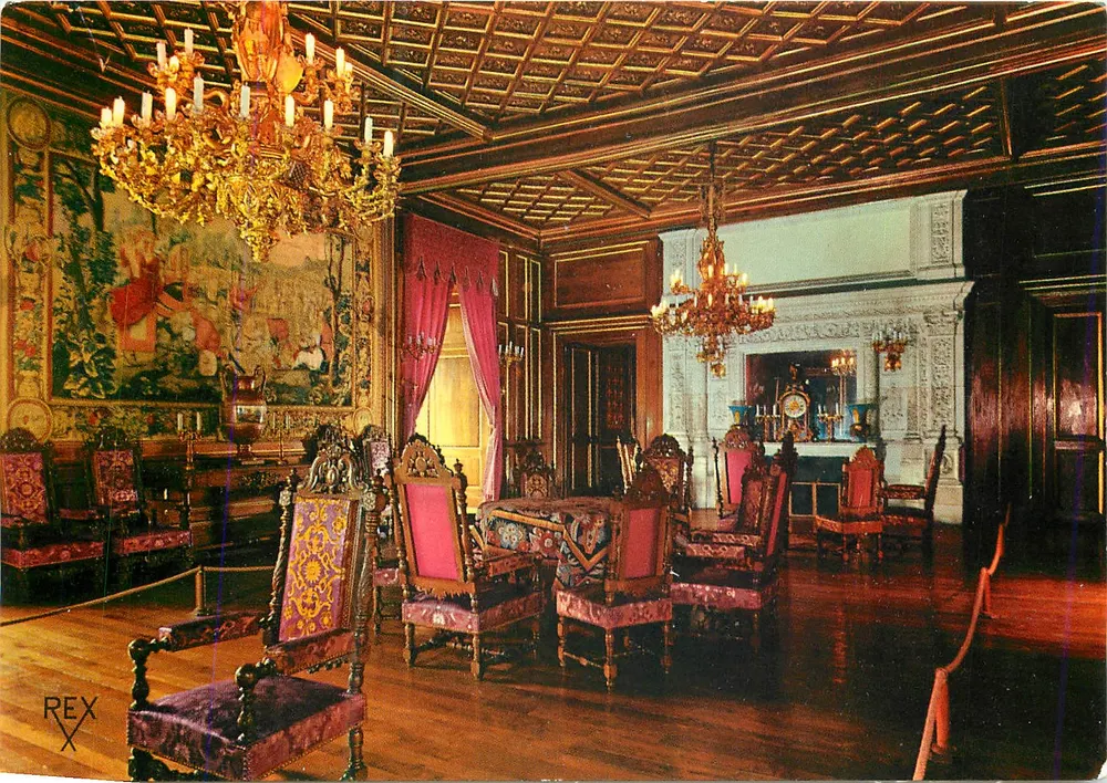 Das Schloss - Der Große Saal — Empfang der Könige von Navarre — Editions REX, n°337 - Vorderseite
