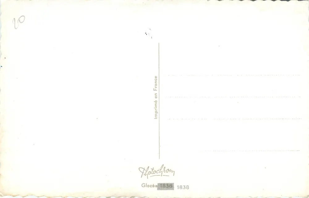 Uma Chalé 2 corações — Phototchrom, série 1838 - Verso