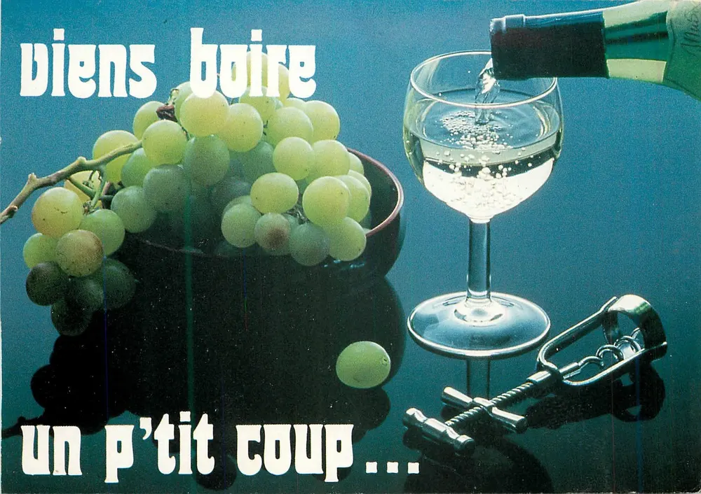 Uvas e vinho — publicidade humorística — Edições Guibray, n° CGB 11 - Frente