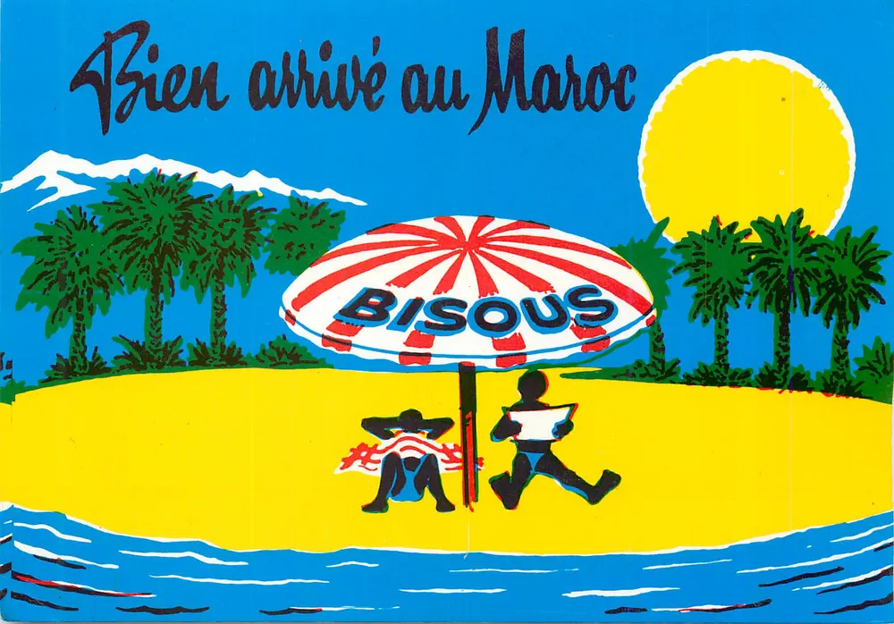 Chegada bem-sucedida ao Marrocos — Bisous — Edição Sicopa, Ref. C.953 - Frente