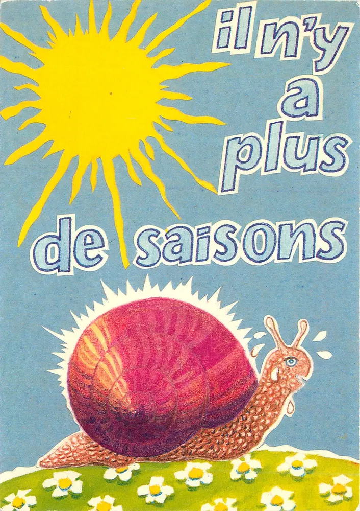 Caracol sob o sol — não há mais estações — Edições LYNNA - Paris, n°2232/3 - Frente