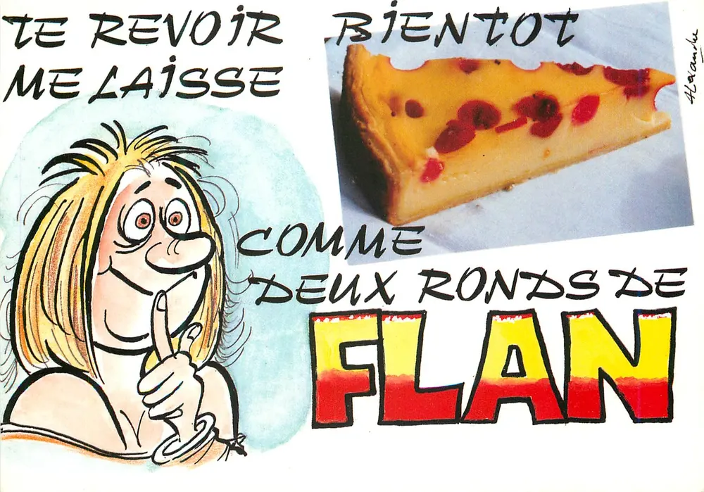 Flan — Humoristisches Zeichnen mit einer Flan-Scheibe — Editions Lyna - Vorderseite