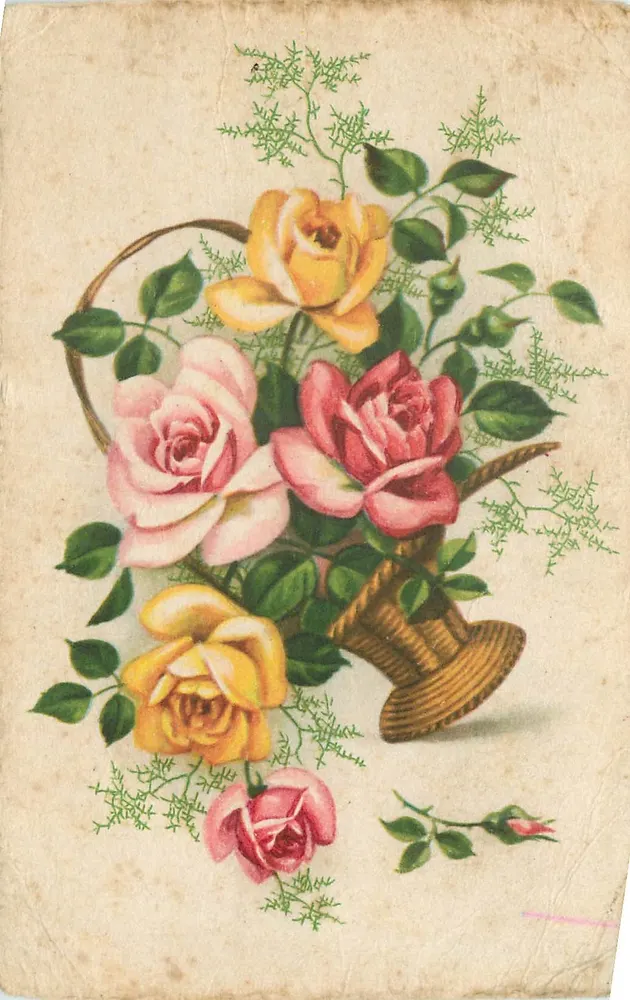 Bouquet de rosas — editor André Guy, Paris - Frente