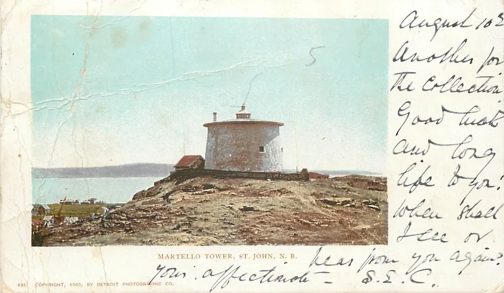 Torre Martello, St. John, N.B. — Detroit Photographic Co., n° 435 — copyright 1900 - Frente