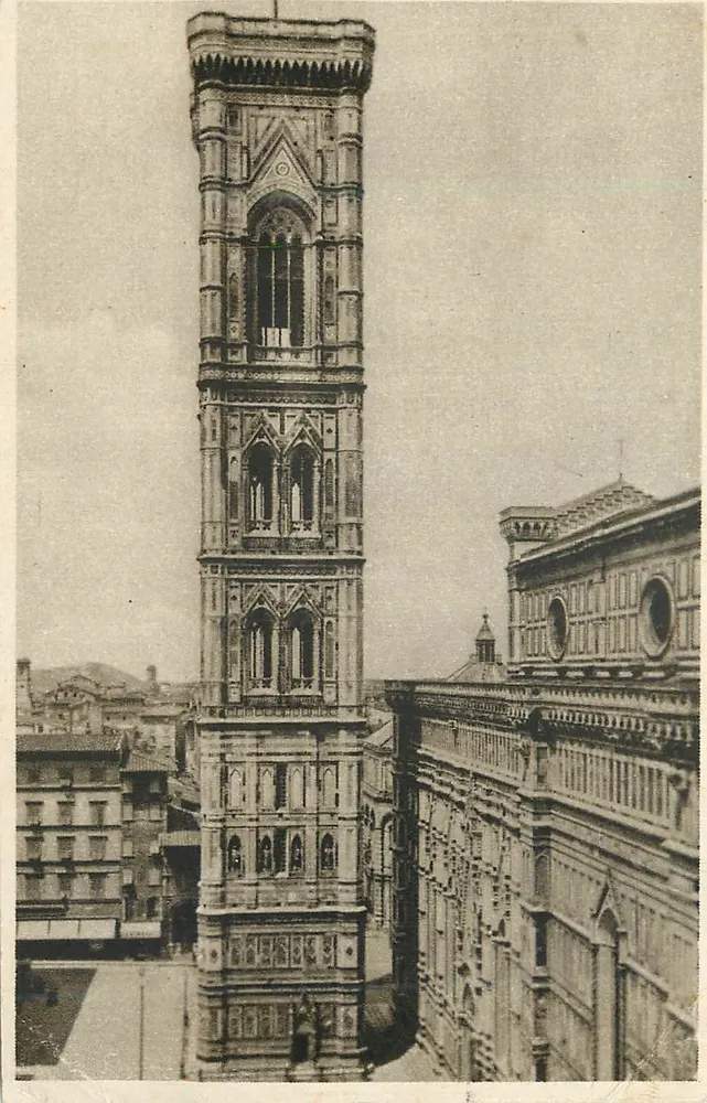 Campanário da Catedral de Florença — vista da torre de Giotto — editor C. B. Alberese - Frente