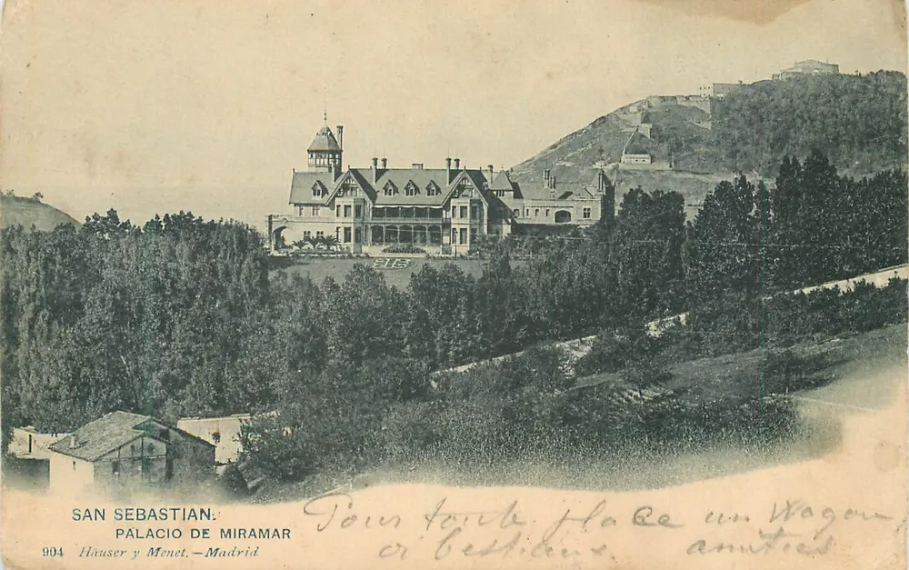 San Sebastián: Pałac Miramar — Hauser y Menet, Madryt, n° 904 - Awers