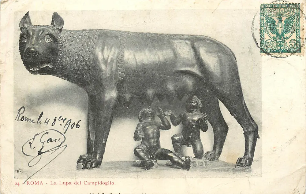 Roma - La Lupa del Campidoglio — editor desconocido, n.º 24 - Anverso