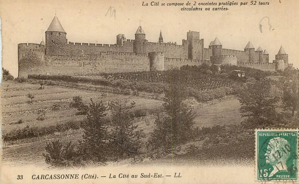 Carcassonne (Cité) — La Cité al Sureste — LL — editor LL - Anverso
