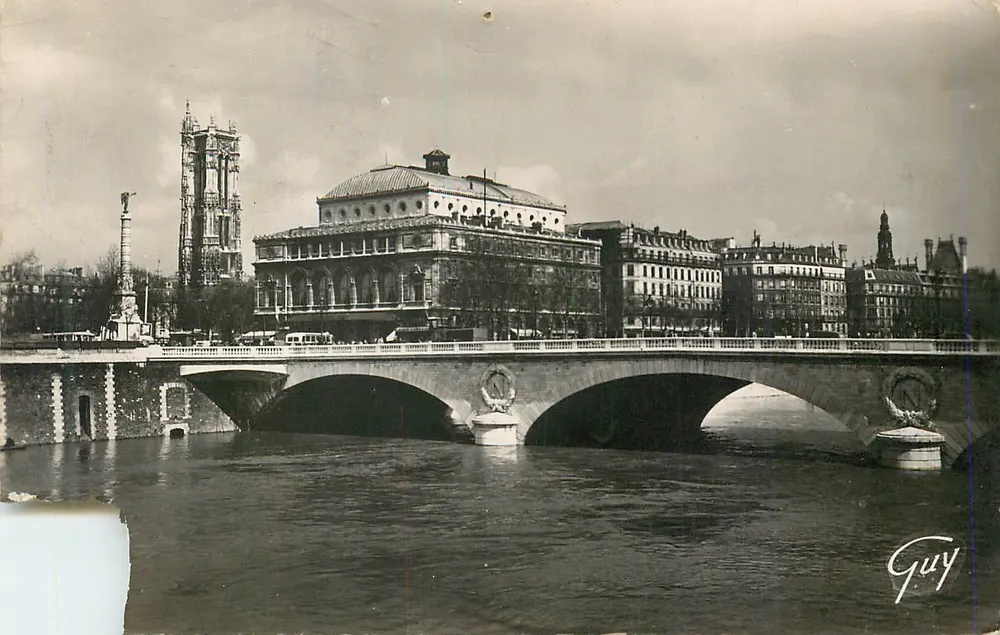 Paris und seine Wunder — Der Pont au Change, der Place du Châtelet, die Tour Saint-Jacques — Éditions GUY, n°3.225 - Vorderseite