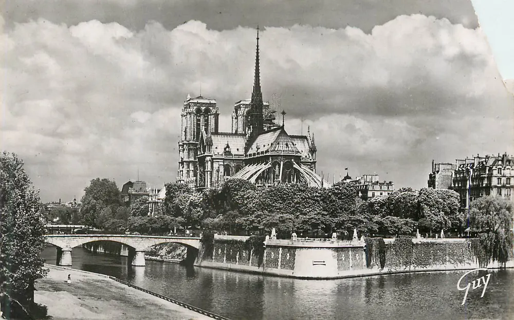 Notre-Dame de Paris — Brücke des Erzbischofs — Verleger Guy, Nr. 6 der Serie 'Paris und seine Wunder' - Vorderseite