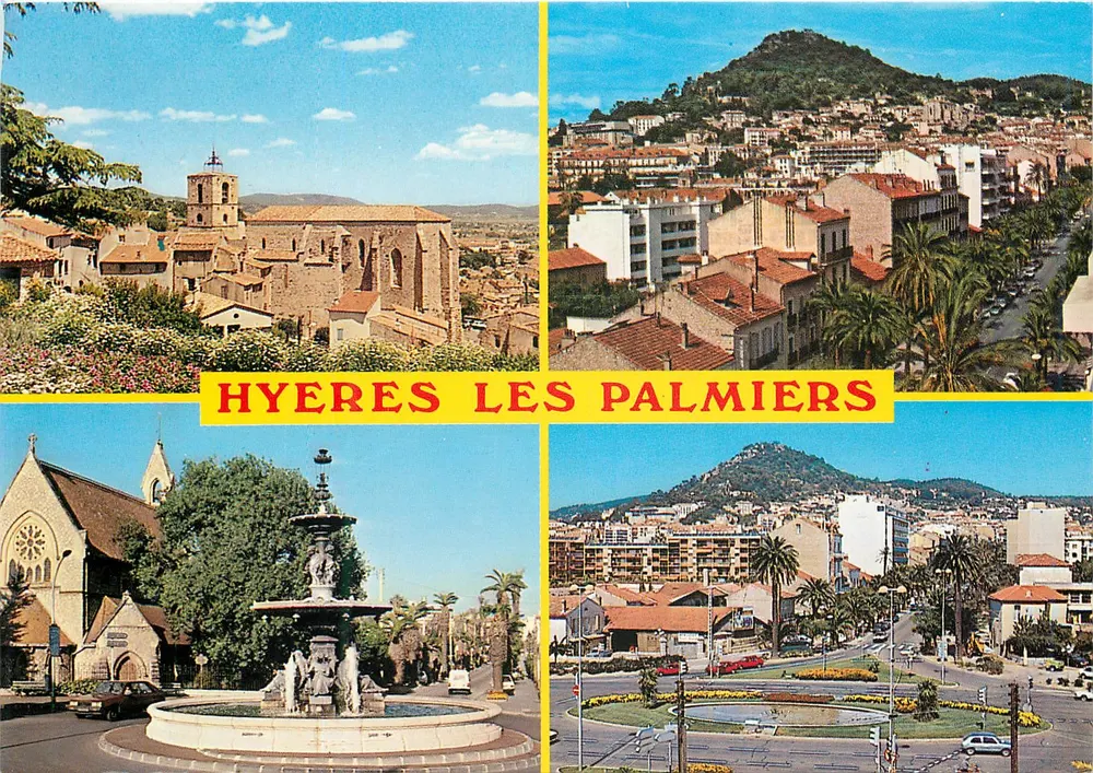 Hyères Les Palmiers — panoramische und monumentale Ansicht — Editions J.P. Azur Toulon, H.144 - Vorderseite