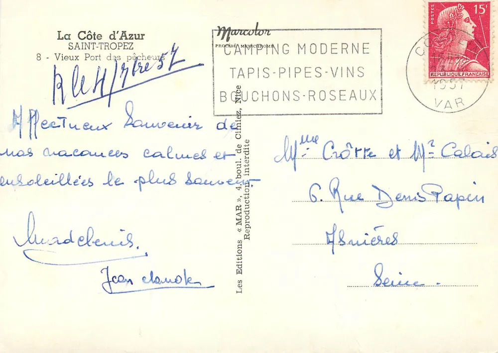 Saint-Tropez — Alter Hafen der Fischer — Les Editions « MAR » - Rückseite