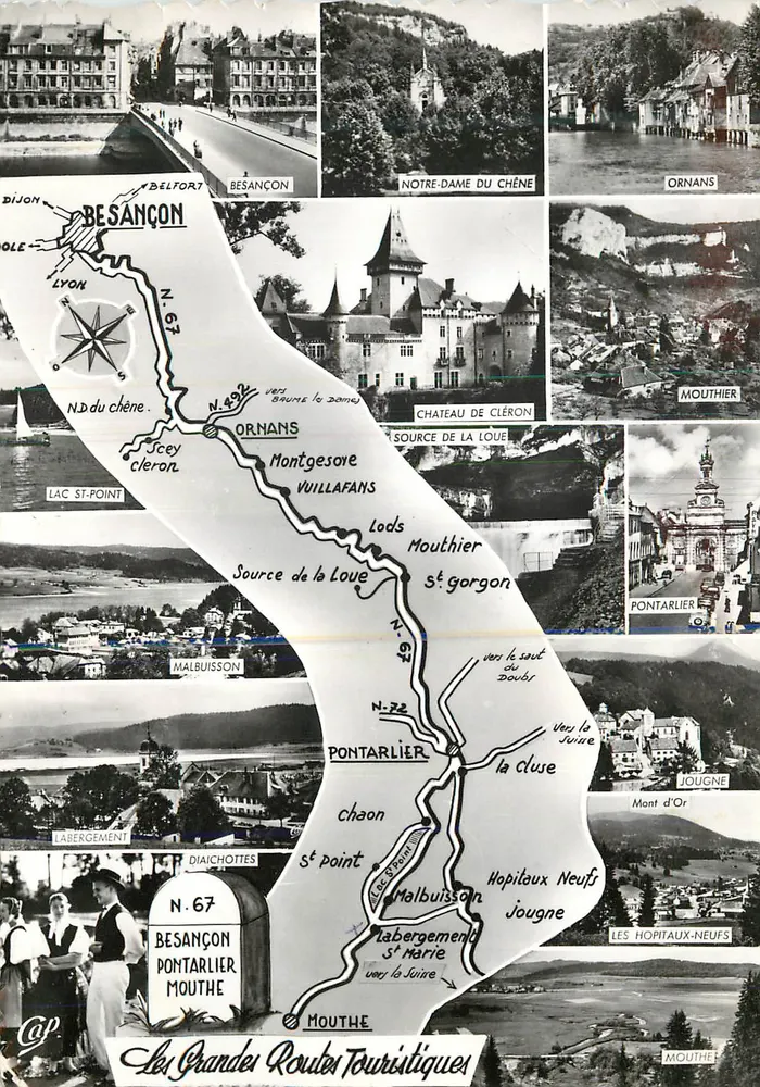 Besançon nach Mouthe — Die Großen Touristischen Routen — Nr. 67 - Vorderseite