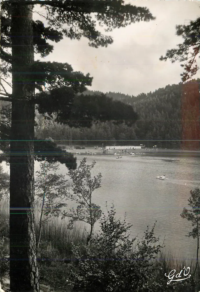 Lac Chambon — Perspektive auf die Strände — Édition G. d'O. - Vorderseite