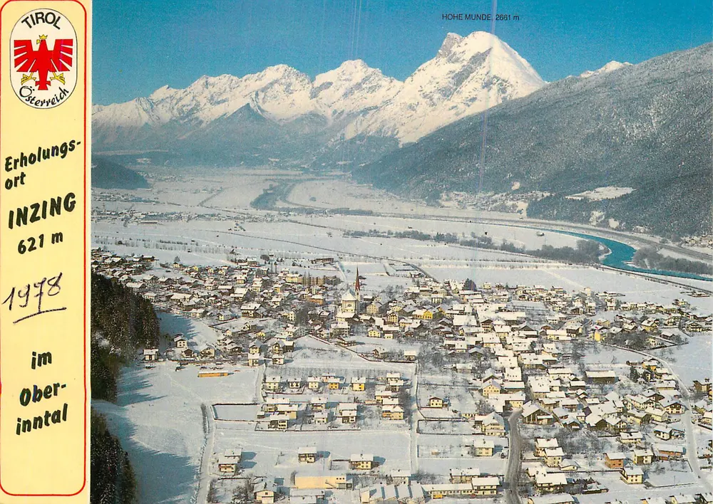 Inzing — Ontspanningsplaats in het Oberinntal — Luchtfoto Innsbruck - Voorkant