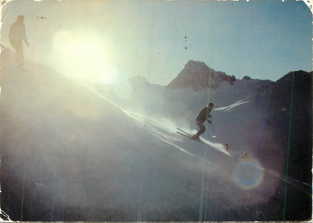 Ski dans les montagnes — Andorre l'Hiver — AS de COEUR - Recto