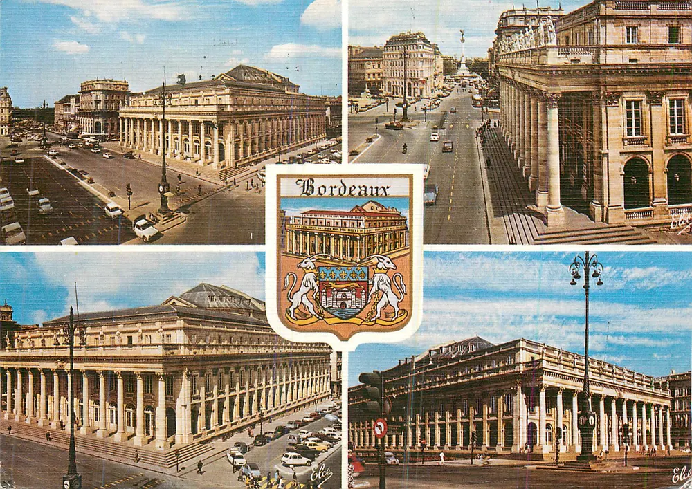Bordeaux — Vista panorâmica dos monumentos — Editor Elée, n° 4948 - Frente