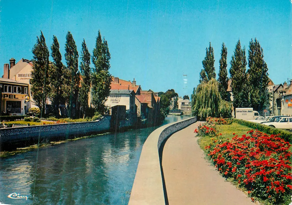 Abbeville — Kanał otoczony różami i lipami — Cimy - Awers