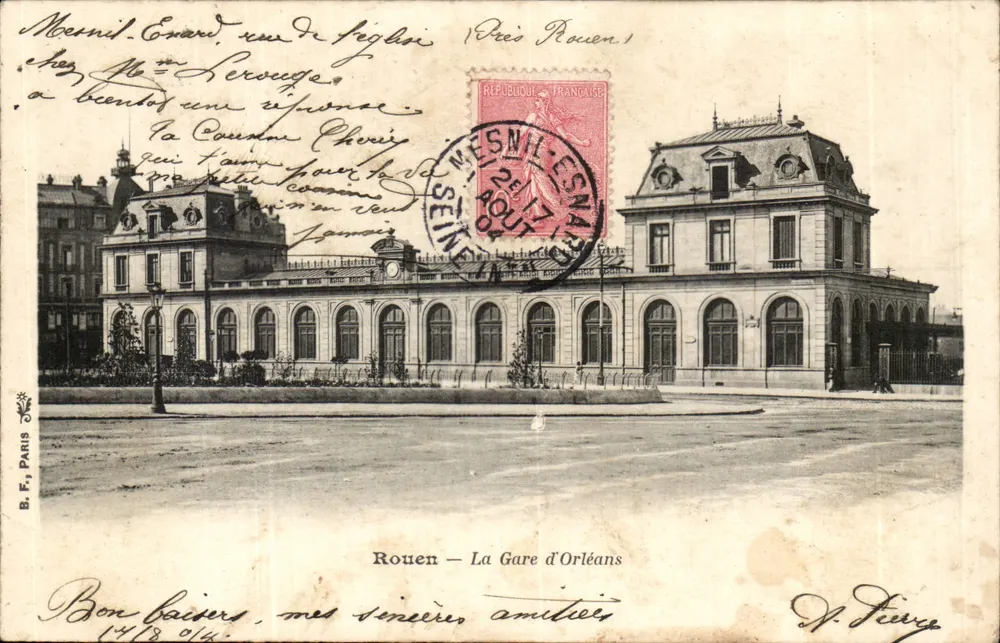 Rouen — Gara Orléans — B.F. Paris - Awers