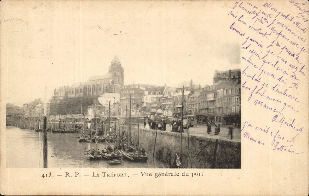 Le Tréport — Allgemeiner Blick auf den Hafen — R.P. n°413 - Vorderseite