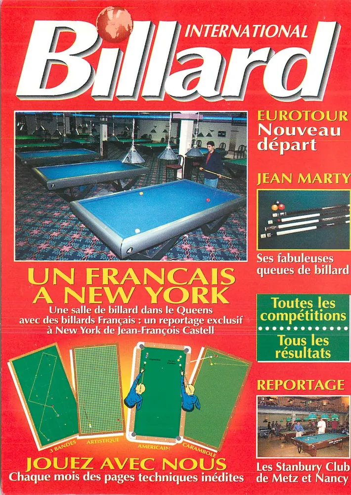 Billard International — Abonnementsbulletin — MédiaCartes - Vorderseite