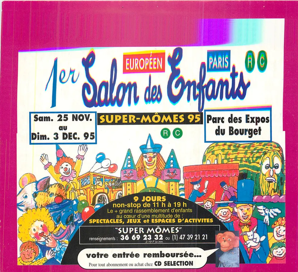 1. Kindermesse — Super-Mômes 95 — Parc des Expos du Bourget — Verlag: SUPER-MÔMES E'OS Productions - Vorderseite