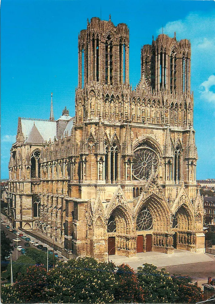 Kathedrale von Reims — Westfassade und Nordseite — Éditions GAUD 51.280.014 - Vorderseite