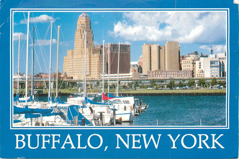 Buffalo, Nova Iorque — vista do porto com o skyline — Buffalo Scenic Prints - Frente