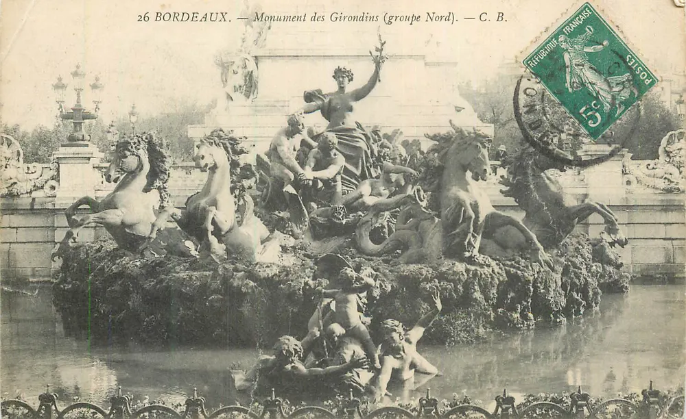 Bordeaux — Monument der Girondinen (Nordgruppe) — C. B. - Vorderseite