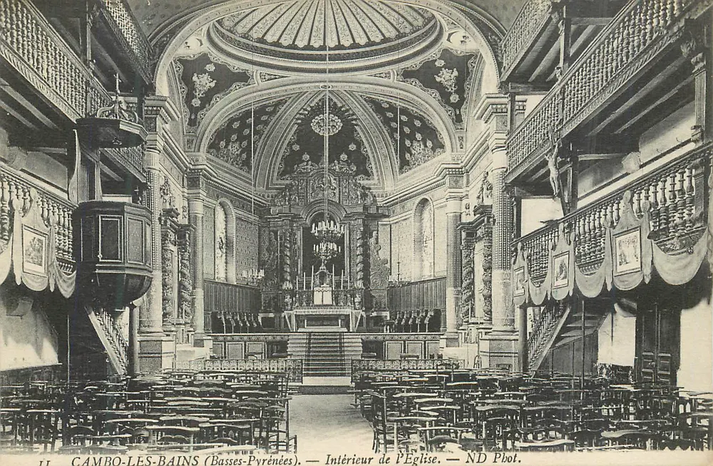 Gambo-lès-Bains (Basses-Pyrénées) — Innenansicht der Kirche — ND Phot. - Vorderseite