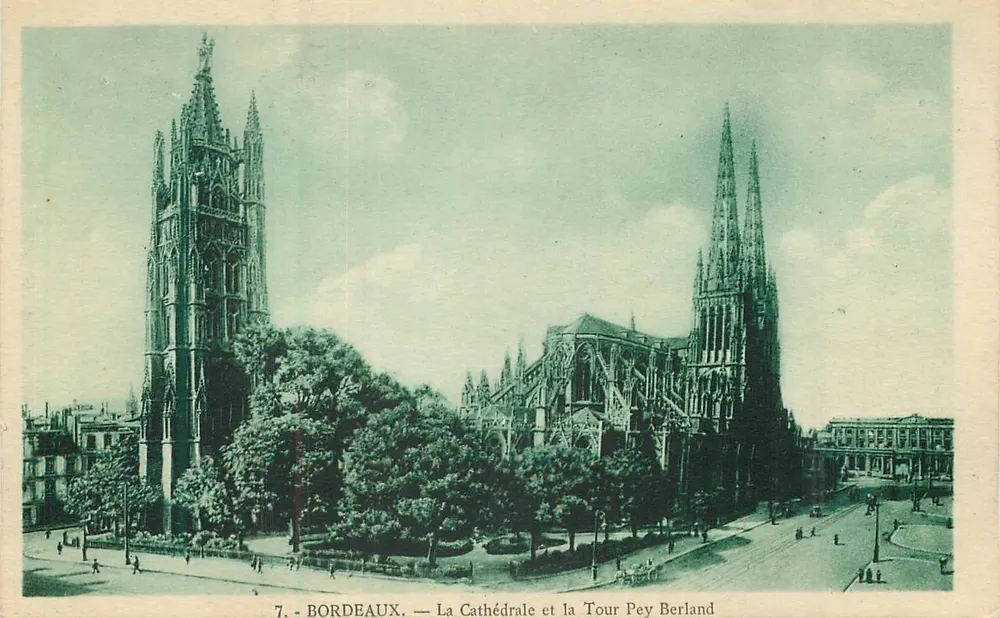 Bordeaux — Die Kathedrale und die Tour Pey Berland — Edition 'La Cigogne' - Vorderseite